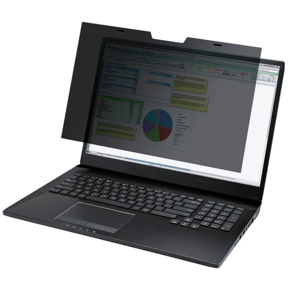 4005546999142 - Blickschutzfilter MAGNETIC für Notebooks & Touchscreens mit 140 & Bildformat 169 inkl Dokumententasche & Mikrofasertuch anthrazit grau