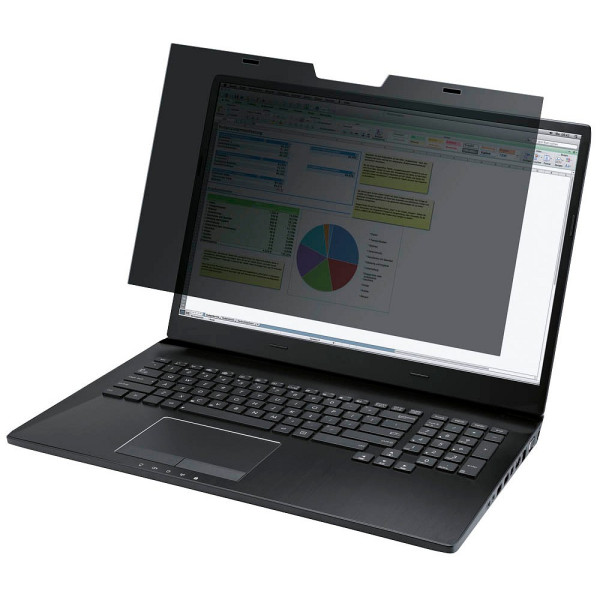 4005546999241 - Blickschutzfilter MAGNETIC für Notebooks & Touchscreens mit 156 & Bildformat 169 inkl Dokumententasche & Mikrofasertuch anthrazit grau