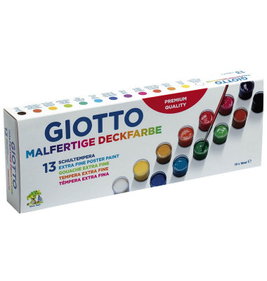 Temperafarbkasten, F351300, Temperafarbe, 12 Farben, farbig sortiert