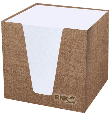 Zettelbox 46783, ECO, 9,2x9,2x9,2cm (BxHxT), weiß, Karton, inkl.: ca. 900 Notizzettel