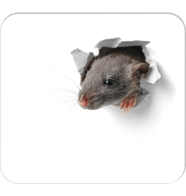 Mousepad-Notizblock weiß/grau