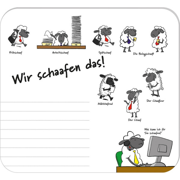 4002871466530 - Mousepad Disign 1 46653 weiß grau Schafe 24x22cm 4002871466530 RNK