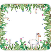 Mousepad Lama 46656 weiß/grün Lama 24x22cm