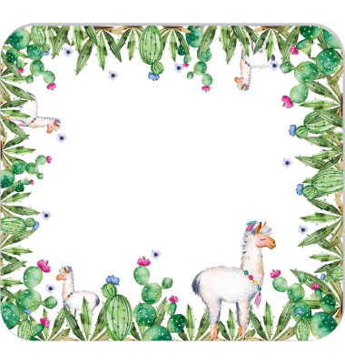 Mousepad Lama 46656 weiß/grün Lama 24x22cm Mousepad Lama 46656 weiß/grün Lama 24x22cm