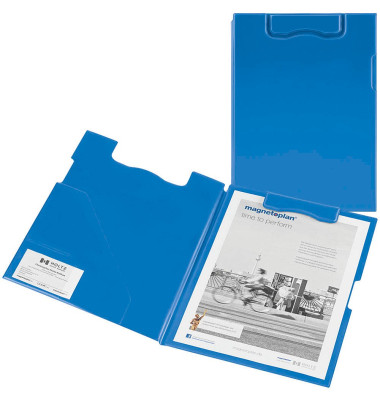 Klemmbrettmappe 1131603, A4, blau, Karton mit Kunststoffüberzug