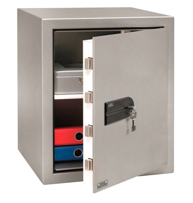 Tresor 41350 MT 660 K 45,3 l 67kg platingrau mit Doppelbartschloss Stahl