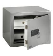 Tresor 41340 MT 640 K 25,8 l 48kg platingrau mit Doppelbartschloss Stahl