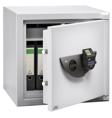 Sicherheitsschrank 41580 WS Office 801 E FP 85 l 110kg lichtgrau mit Fingerabdruckschloss Stahl