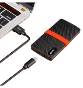 externe Festplatte Power Plus X200 ECSSD1TX200, schwarz/rot, 1 TB, SSD