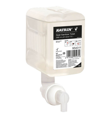 Toilettensitzreiniger 954311 KATRIN, neutral, 500 ml, Kartusche