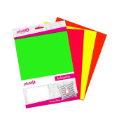 PremiumFlock Neon Aufbügelfolie farbsortiert (neon) Flock-Folie 20,0 cm x 30,0 cm