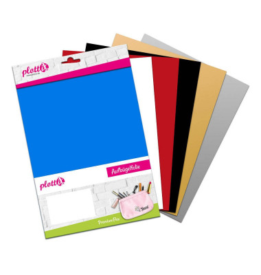 PremiumFlex Aufbügelfolie farbsortiert Flex-Folie 20,0 cm x 30,0 cm