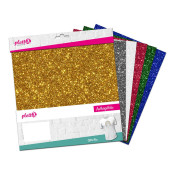 GlitterFlex Aufbügelfolie farbsortiert (glitzer) Effekt-Folie 30x30cm