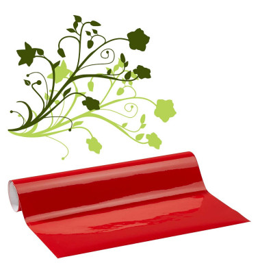 Vinylfolie permanent rot 31,5 cm x 1,0 m, 1 Rolle