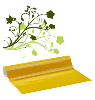 Vinylfolie permanent gelb 31,5 cm x 1,0 m, 1 Rolle
