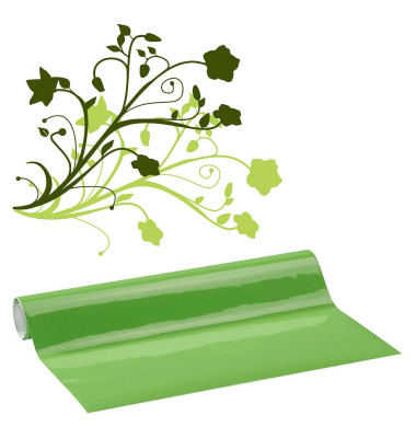 Vinylfolie permanent hellgrün 31,5 cm x 1,0 m, 1 Rolle