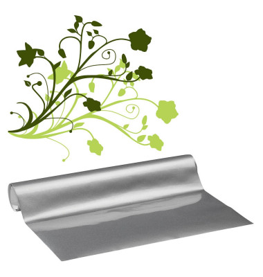 Vinylfolie permanent silber 31,5 cm x 1,0 m, 1 Rolle