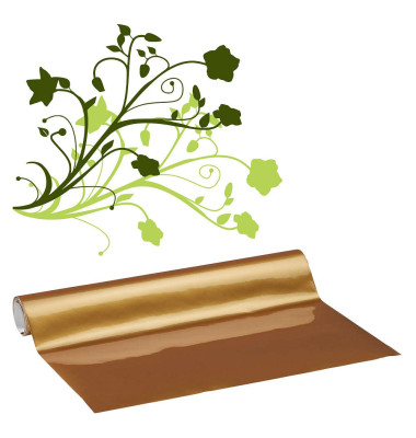 Vinylfolie permanent gold 31,5 cm x 1,0 m, 1 Rolle