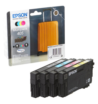 Druckerpatrone 405 / T05G6 C13T05G64010 (kompatibel zu Epson 405 / T05G6), schwarz/cyan/magenta/gelb, ca. 1x 350 / 3x 300 Seiten