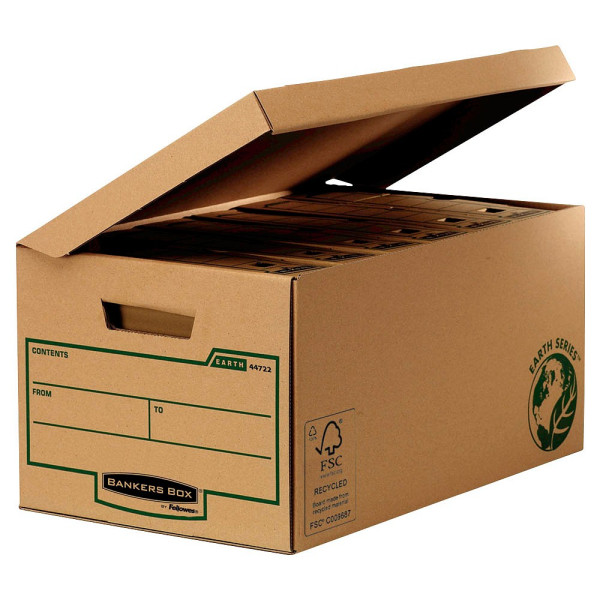 Bankers Box Archivbox Earth Series 4472205, A4, braun, innen 54,5x37,8x28,7cm (TxBxH), Karton 0043859645114 Bankers Box 10 Stück