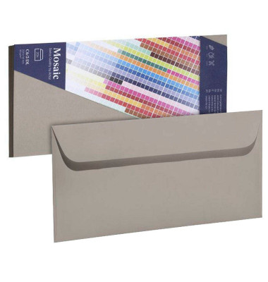 Designbriefumschlag Mosaic 9429420-217Z, Din Lang+ (C6/5), haftklebend, 90g, grau