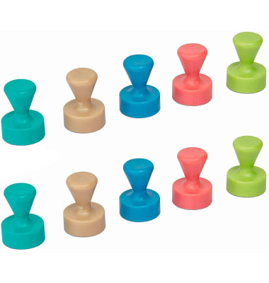 Kegelmagnete farbsortiert Ø 1,2 x 1,6 cm