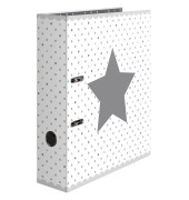 Motivordner Stars Stars weiß gepunktet mit Stern 7192, A4 70mm breit