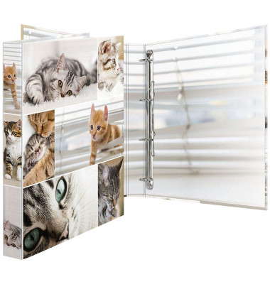 Ringbuch Tiere Katzen 19359, A4 4 Ringe 25mm Ring-Ø