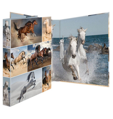 Ringbuch Animals Pferde Pferde 19429, A4 2 Ringe 25mm Ring-Ø Karton motiv