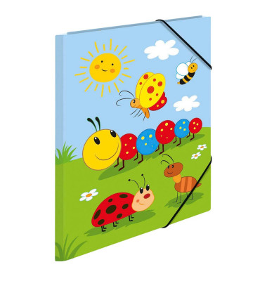 Zeichenmappe 19794, A3 mit Motiv, Karton 350g, 3 Einschlagklappen, 2 Gummizüge (Eckspanngummis)