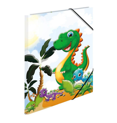 Zeichenmappe 19795, A3 mit Motiv, Karton 350g, 3 Einschlagklappen, 2 Gummiz&uuml;ge (Eckspanngummis)