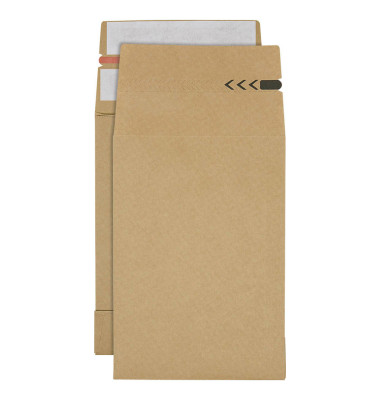 Faltentaschen e-Green 00069112, C5, ohne Fenster, 40mm-Falte, haftklebend, 120g, braun