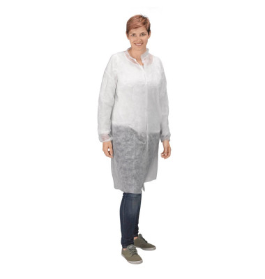 unisex Schutzkittel weiß Große L
