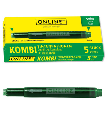 Kombi-Füllerpatrone 17144/12 grün Großraumpatrone Kombi-Füllerpatrone 17144/12 grün Großraumpatrone
