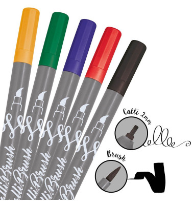 Calli.Brush Double Classic Brush-Pens farbsortiert