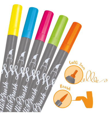 Calli.Brush Double Brush-Pens farbsortiert