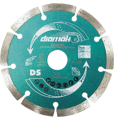 Trennscheibe D-61139 Diamak für Marmor, Beton, Ziegel, Schiefer, Zementziegel