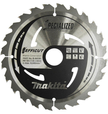 B-64191 EFFICUT Kreissägeblatt 190,0 mm B-64191 EFFICUT Kreissägeblatt 190,0 mm