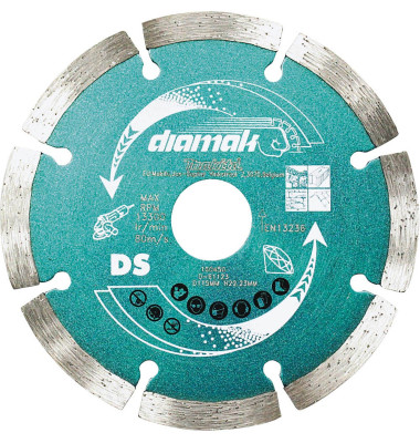 Trennscheibe D-61123 Diamak für Marmor, Beton, Ziegel, Schiefer, Zementziegel