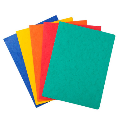 Heftbox 56400E, A4 farbig sortiert (blau/gelb/grün/orange und rot), Karton 355g