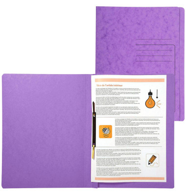 Schnellhefter 39998E, A4, violett, Karton, 355g, Vorderdeckel opak