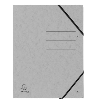 Eckspannmappe 555471E, A4 grau Karton 355g