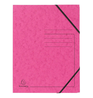 Eckspannmappe 555420E, A4 rosa Karton 355g