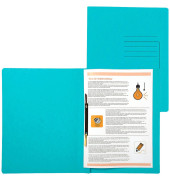 Schnellhefter 39986E, A4, hellblau, Karton, 355g, Vorderdeckel opak