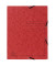 Eckspannmappe 55405E, A4 rot Karton 355g, mit 3 Einschlagklappen