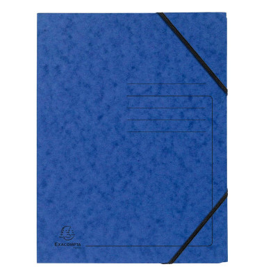 Eckspannmappe 555412E, A4 blau Karton 355g