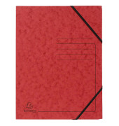 Eckspannmappe 555415E, A4 rot Karton 355g, f&uuml;r ca. 200 Blatt