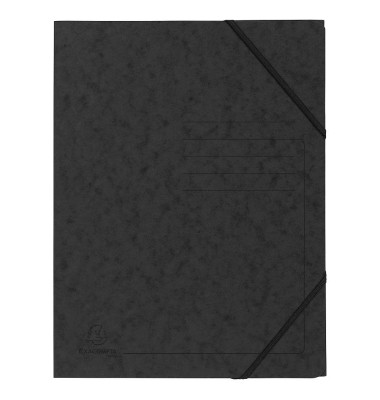 Eckspannmappe 555411E, A4 schwarz Karton 355g