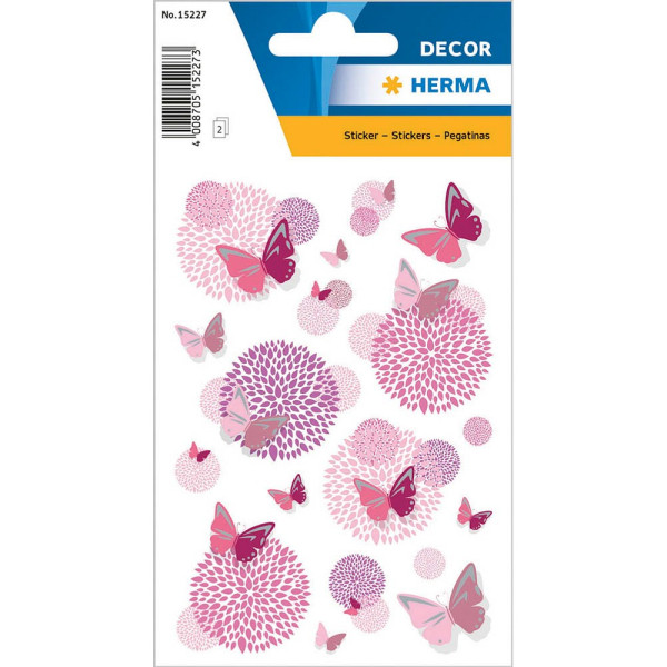 10 Stück Herma Aufkleber 15227 Schmetterlingsblumen 4008705152273 Herma 26 Stück