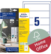 R&uuml;ckenschilder C32267-10, wei&szlig;, breit/kurz, 54x190mm, einsteckbar